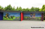 Dina school shelter murals
