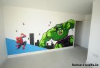 Hulk and Spiderman Mural